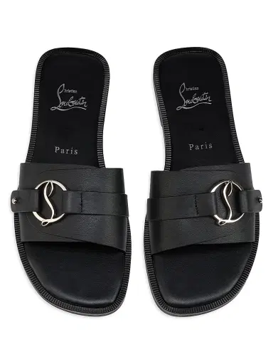 Christian Louboutin Women's Her In Roma Leather Mule Sandals - Black | Thumbnail 4