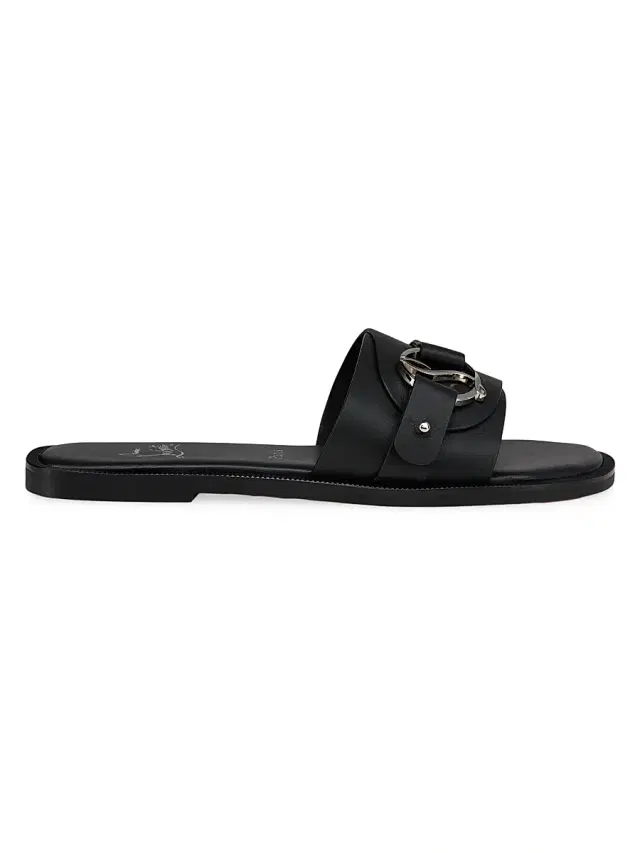 Christian Louboutin Women's Her In Roma Leather Mule Sandals - Black
