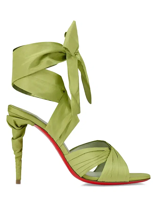 Women's Affabula Lace-Up 0MM Silk Taffeta Sandals - Haiiro