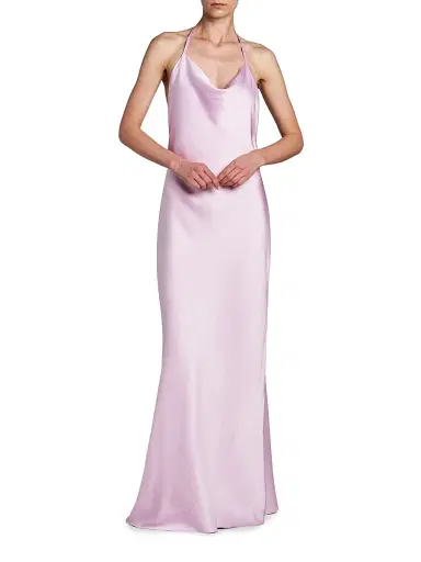 Stella McCartney Women's Enverse Satin Cocktail Slipdress - Light Orchid - Size 10 | Thumbnail 2 Stella McCartney Women's Enverse Satin Cocktail Slipdress - Light Orchid - Size 10 | Thumbnail 2