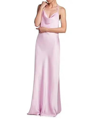 Stella McCartney Women's Enverse Satin Cocktail Slipdress | Thumbnail 4 Stella McCartney Women's Enverse Satin Cocktail Slipdress | Thumbnail 4