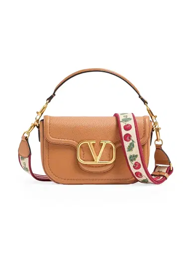 Valentino Garavani Women's Alltime Shoulder Bag in Grainy Calfskin - Almond | Thumbnail 1 Valentino Garavani Women's Alltime Shoulder Bag in Grainy Calfskin - Almond | Thumbnail 1