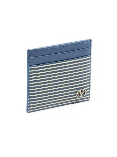 Valentino Garavani Men's VLogo Signature Wallet in Grainy Calfskin with Le Chat De La Maison Print - Azure | Thumbnail 2 Valentino Garavani Men's VLogo Signature Wallet in Grainy Calfskin with Le Chat De La Maison Print - Azure | Thumbnail 2