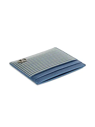 Valentino Garavani Men's VLogo Signature Wallet in Grainy Calfskin with Le Chat De La Maison Print - Azure | Thumbnail 4 Valentino Garavani Men's VLogo Signature Wallet in Grainy Calfskin with Le Chat De La Maison Print - Azure | Thumbnail 4