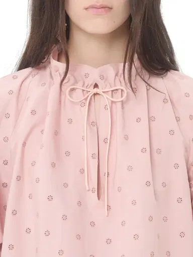 Valentino Garavani Women's Sangallo Lace Top with Fleurs Ajours Margheritine Pattern - Pink | Thumbnail 5