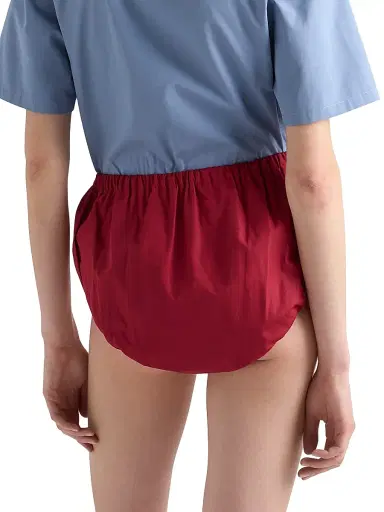 Prada Women's Poplin Shorts - Red | Thumbnail 3