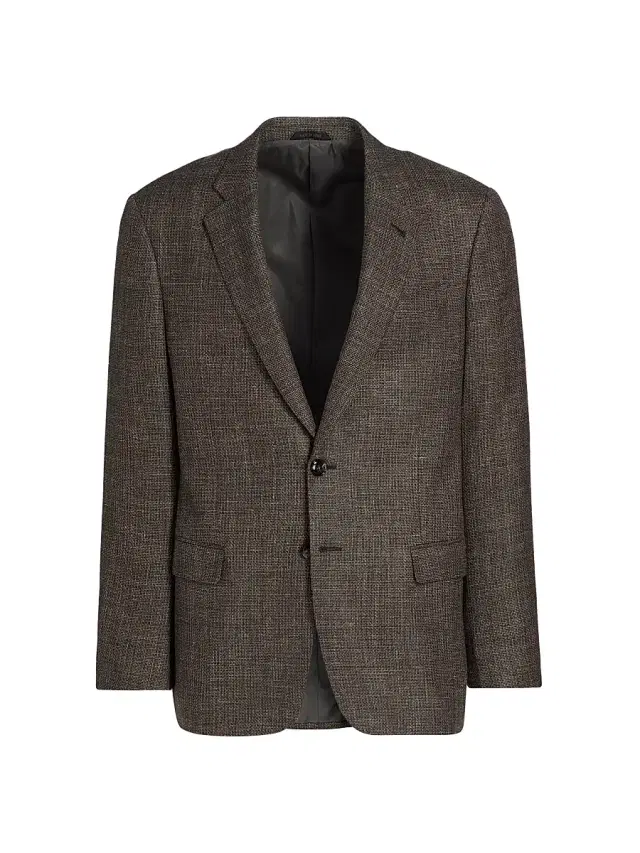 Men's Wool-Silk-Linen Sport Coat - Tan