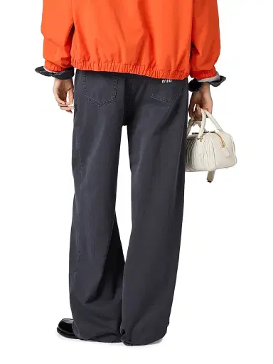 Miu Miu Women's Light Denim Pants - Grey | Thumbnail 3 Miu Miu Women's Light Denim Pants - Grey | Thumbnail 3