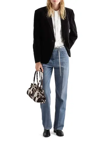 Prada Women's Bonnie Leather Top Handle Bag - White | Thumbnail 2
