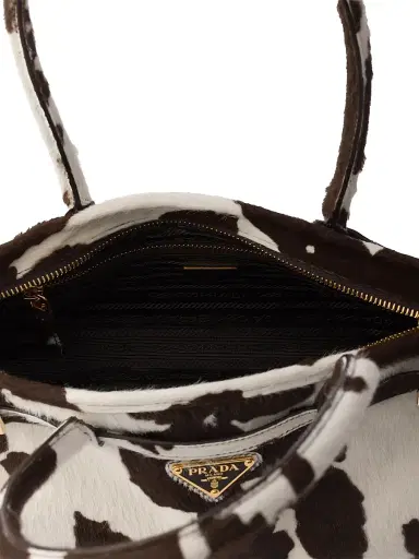 Prada Women's Bonnie Leather Top Handle Bag - White | Thumbnail 6