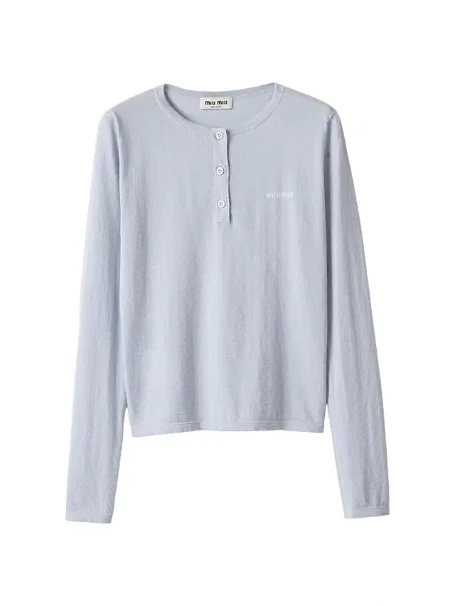 Miu Miu Women's Cashmere Henley Sweater - Blue