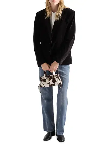 Prada Women's Bonnie Mini Printed Leather Top Handle Bag - White | Thumbnail 1 Prada Women's Bonnie Mini Printed Leather Top Handle Bag - White | Thumbnail 1