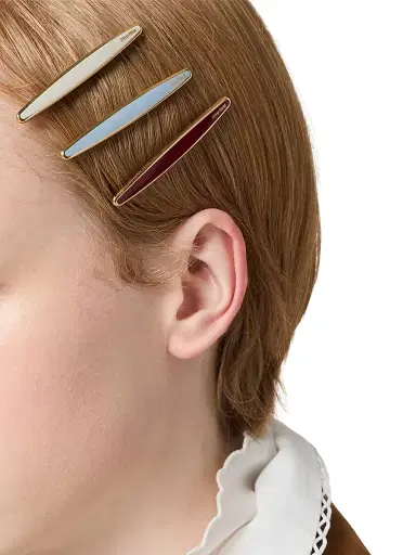 Miu Miu Women's Enameled Metal Hair Clips | Thumbnail 2