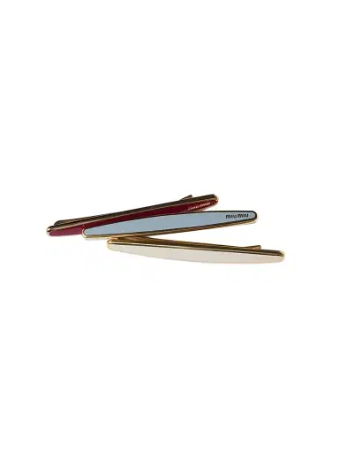 Miu Miu Women's Enameled Metal Hair Clips | Thumbnail 1