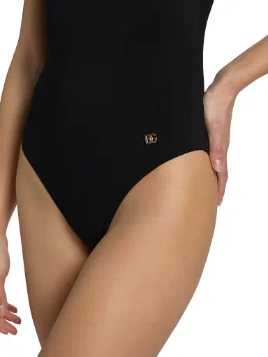 Dolce & Gabbana Women's One-Shoulder One-Piece Swimsuit - Nero - Size Medium | Thumbnail 6