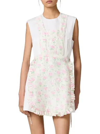 Miu Miu Floral Cloqué Apron | Thumbnail 2