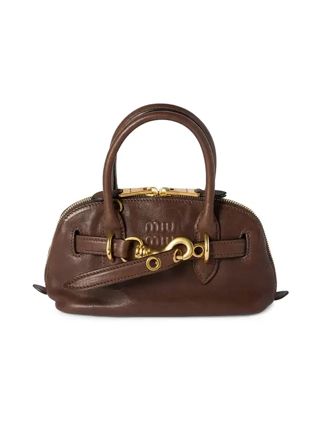 Women's Aventure Mini Nappa Leather Top Handle Bag - Dark Brown