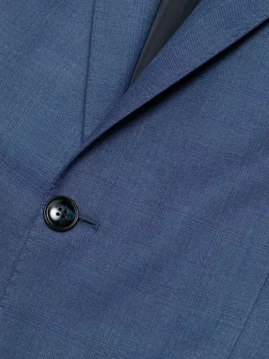 Giorgio Armani Men's Plaid Wool-Silk Single-Breasted Suit - Blue | Thumbnail 7 Giorgio Armani Men's Plaid Wool-Silk Single-Breasted Suit - Blue | Thumbnail 7