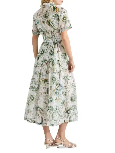 Marella Women's Cotton and Silk Voile Dress - Optical White | Thumbnail 4