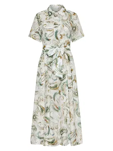 Marella Women's Cotton and Silk Voile Dress - Optical White | Thumbnail 1