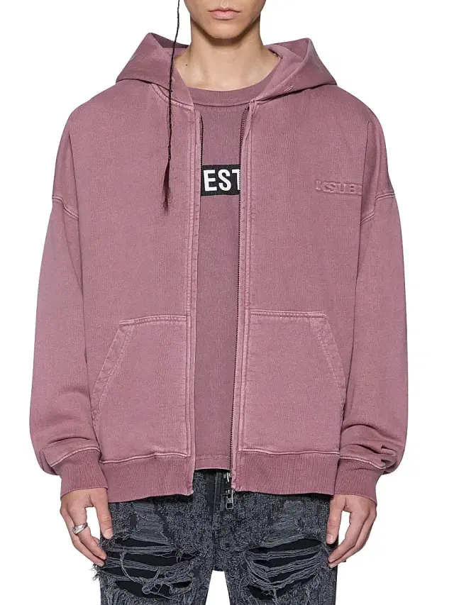 Men's Future Memory Intruder Ekss Debossed Logo Full-Zip Hoodie - Purple