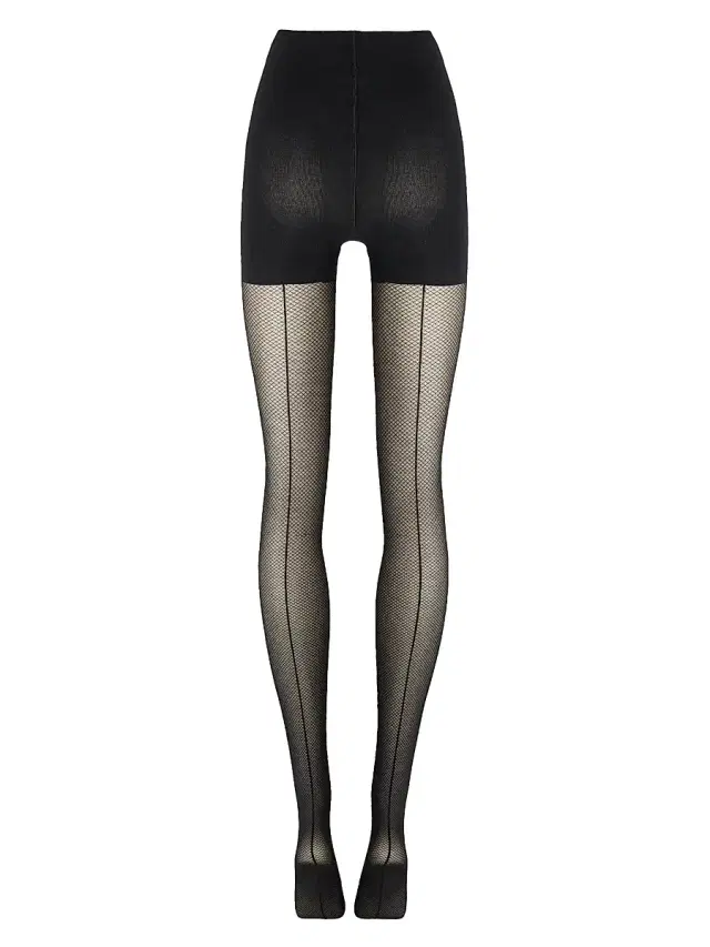 Women's Backseam Illusion Control-Top Tights - Black