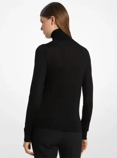 Michael Kors Collection Marisa Wool Turtleneck Sweater in Grey | Thumbnail 11 Michael Kors Collection Marisa Wool Turtleneck Sweater in Grey | Thumbnail 11