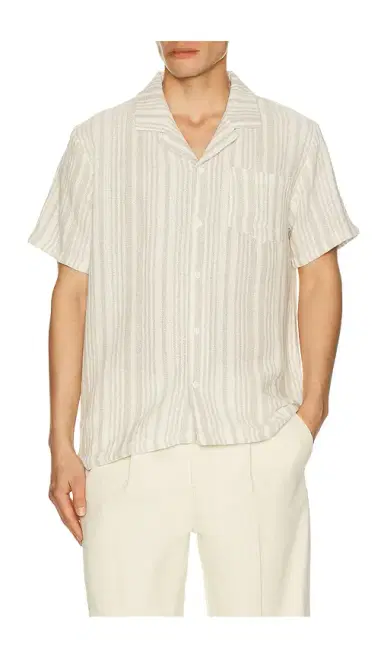 Vintage Summer Basket Weave Camp Shirt | Thumbnail 1