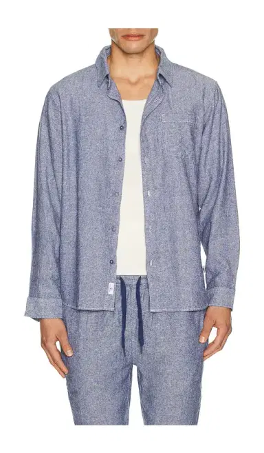 Vintage Summer Long Sleeve Linen Button Down Shirt | Thumbnail 1