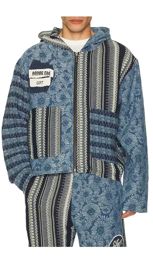 Indigo Tapestry Hoodie