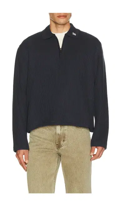 Honor The Gift Wavy Knit Long Sleeve Polo | Thumbnail 1