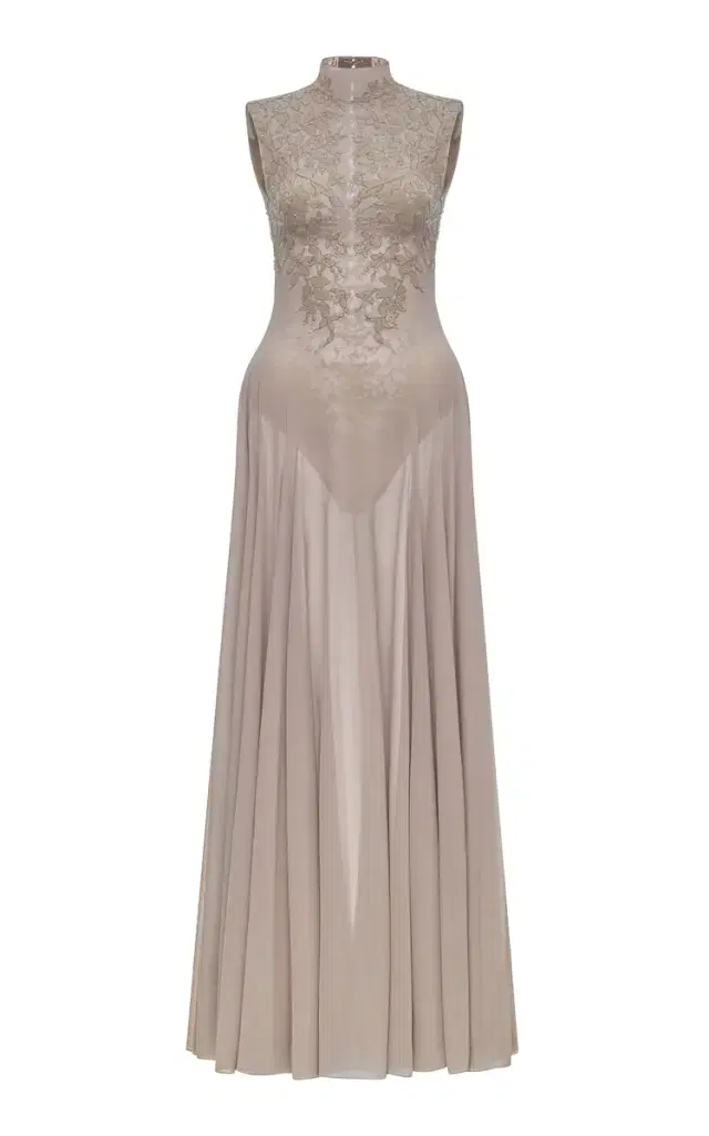 MONTSAND Sleeveless Jacquard Maxi Dress