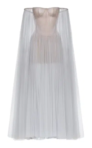 MONTSAND Tulle Off-Shoulder Maxi Dress | Thumbnail 1