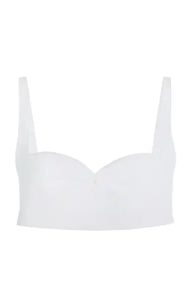 Prada Silk Crepe de Chine Cropped Top | Thumbnail 1 Prada Silk Crepe de Chine Cropped Top | Thumbnail 1