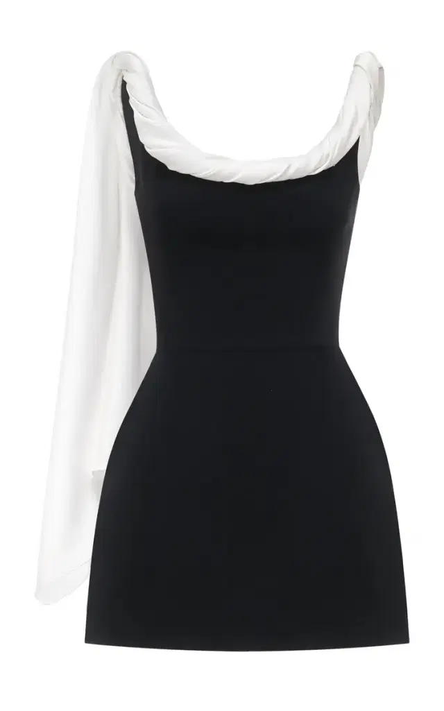 MONTSAND Cotton-Blend Scarf-Back Mini Dress