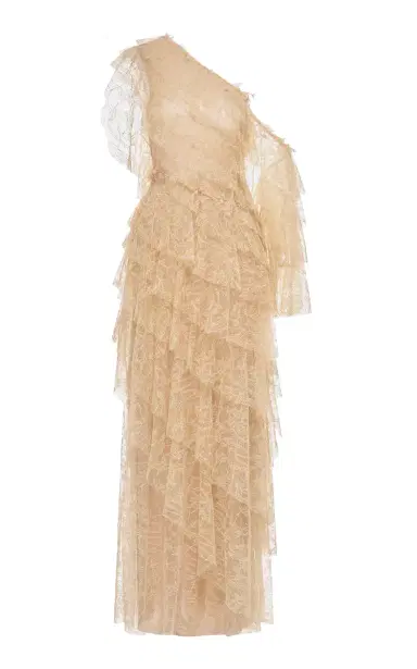 MONTSAND Lace Tiered Asymmetrical Maxi Dress | Thumbnail 1 MONTSAND Lace Tiered Asymmetrical Maxi Dress | Thumbnail 1