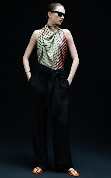 KALLMEYER Fluted Silk-Twill Scarf Top | Thumbnail 3 KALLMEYER Fluted Silk-Twill Scarf Top | Thumbnail 3
