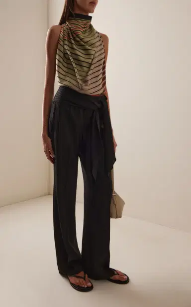 KALLMEYER Fluted Silk-Twill Scarf Top | Thumbnail 5 KALLMEYER Fluted Silk-Twill Scarf Top | Thumbnail 5