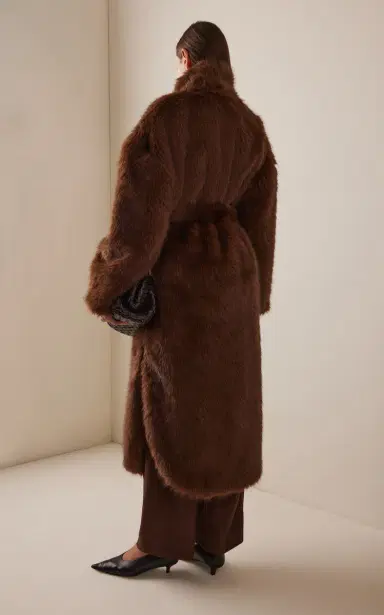 The Frankie Shop Ravello Faux Fur Robe Coat | Thumbnail 4 The Frankie Shop Ravello Faux Fur Robe Coat | Thumbnail 4