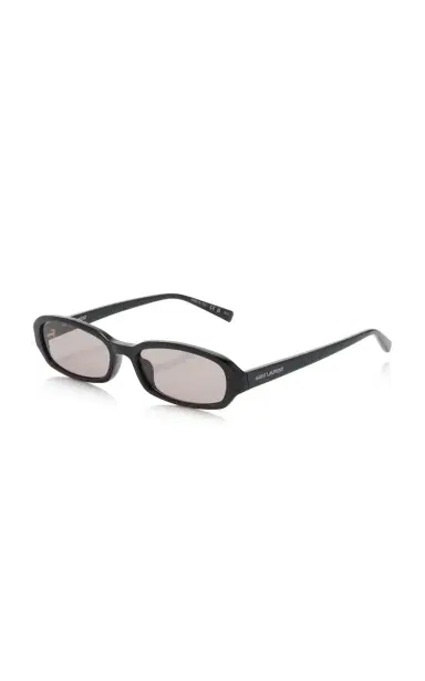 Saint Laurent Erin Oval-Frame Acetate Sunglasses | Thumbnail 4