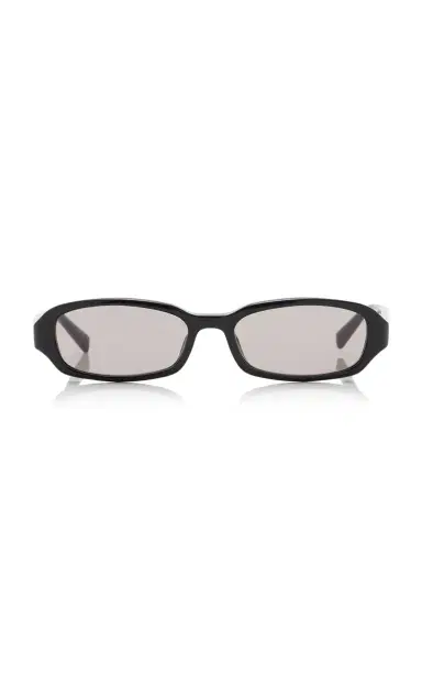 Saint Laurent Erin Oval-Frame Acetate Sunglasses | Thumbnail 1