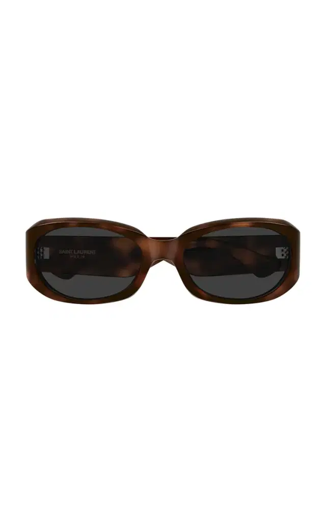 Saint Laurent Oval-Frame Acetate Sunglasses