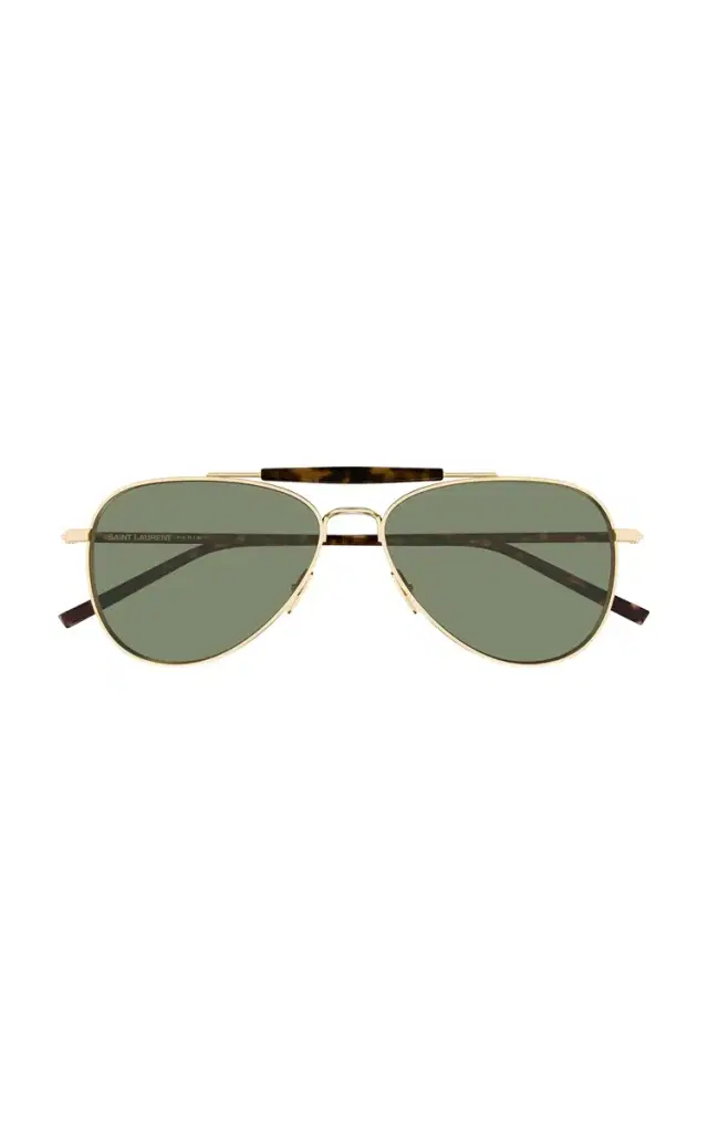 Aviator-Frame Metal Sunglasses