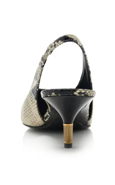 Khaite Bella Snake-Effect Leather Slingback Pumps | Thumbnail 5 Khaite Bella Snake-Effect Leather Slingback Pumps | Thumbnail 5