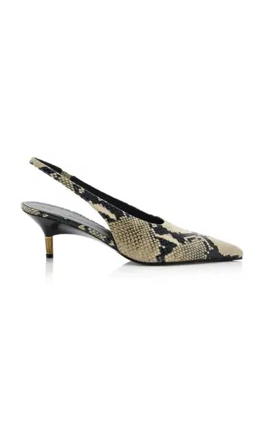Khaite Bella Snake-Effect Leather Slingback Pumps | Thumbnail 6 Khaite Bella Snake-Effect Leather Slingback Pumps | Thumbnail 6