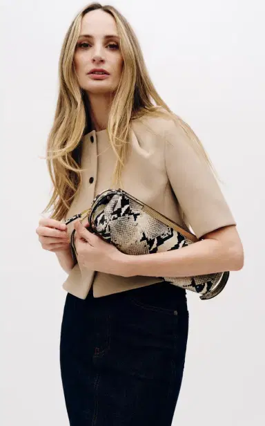 Khaite Donna Pyhton-Effect Leather Clutch | Thumbnail 2 Khaite Donna Pyhton-Effect Leather Clutch | Thumbnail 2