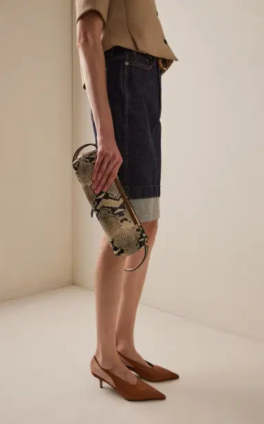 Khaite Donna Pyhton-Effect Leather Clutch | Thumbnail 3 Khaite Donna Pyhton-Effect Leather Clutch | Thumbnail 3
