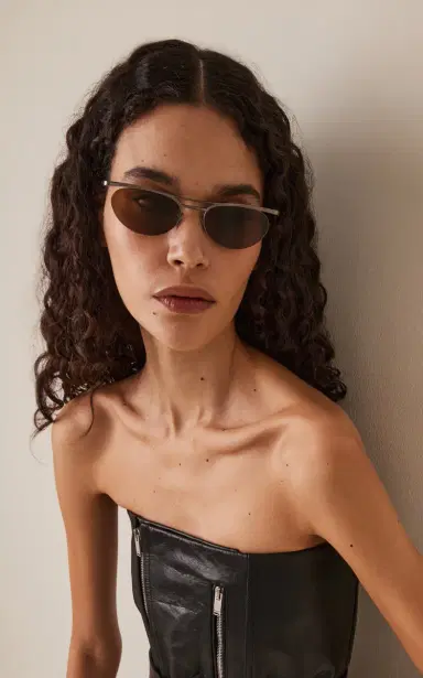 Saint Laurent Round-Frame Metal Sunglasses | Thumbnail 2 Saint Laurent Round-Frame Metal Sunglasses | Thumbnail 2
