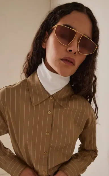 Bottega Veneta Aviator-Frame Metal Sunglasses | Thumbnail 3 Bottega Veneta Aviator-Frame Metal Sunglasses | Thumbnail 3