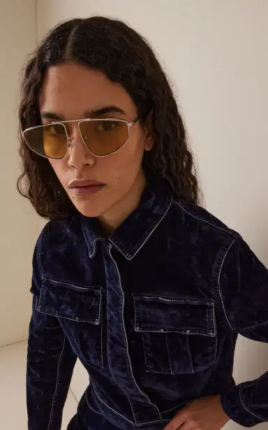 Bottega Veneta Aviator-Frame Metal Sunglasses | Thumbnail 2 Bottega Veneta Aviator-Frame Metal Sunglasses | Thumbnail 2